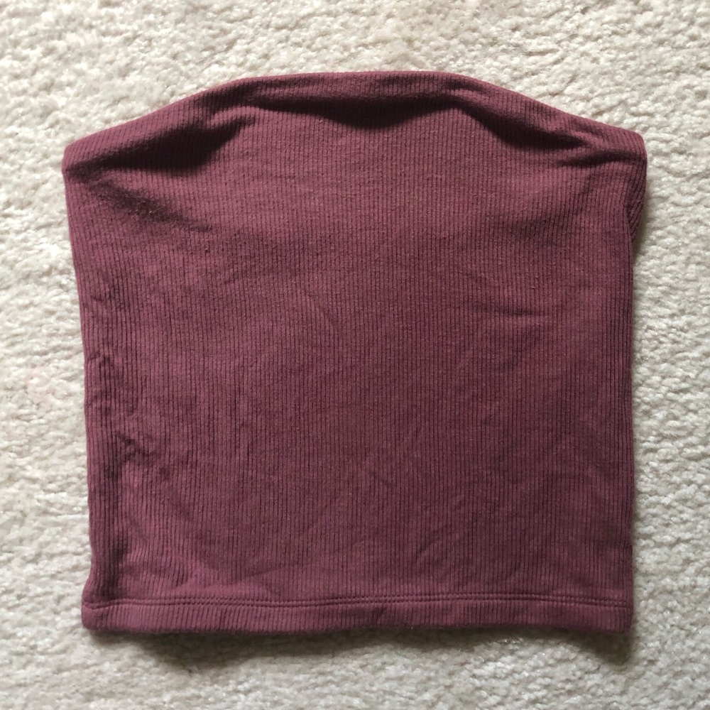 Mauve Ribbed Tube Top - Picture 5 of 6